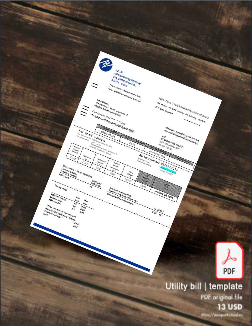 Utility bill | Albanian Power | Albania